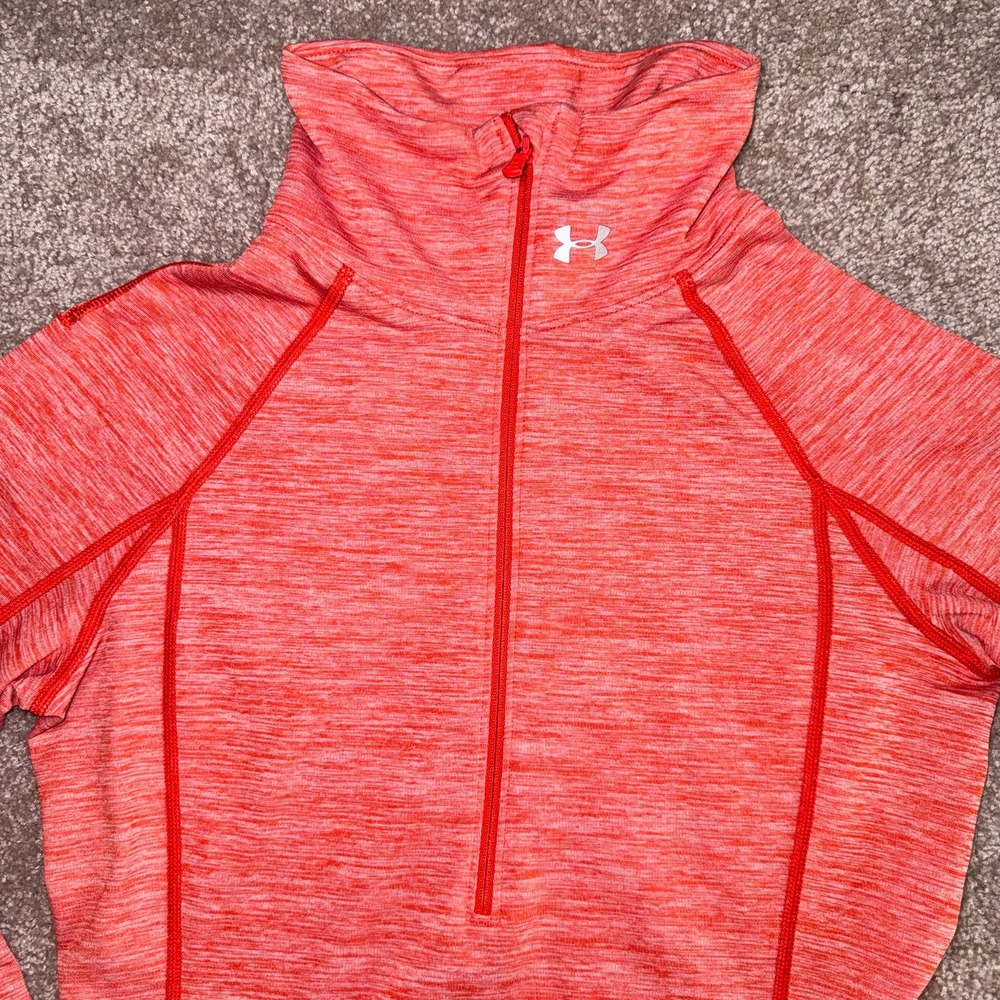 Under Armour Women's Coral Heat Gear Quarter Zip 1/4 Zip Pullover Jacket - Small - Picture 2 of 12